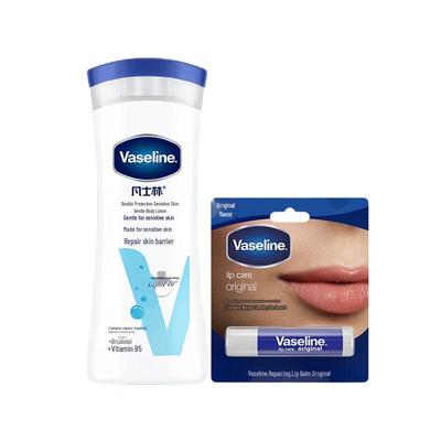 Набор лосьона для тела и бальзама для губ Vaseline для чувствительной кожи
