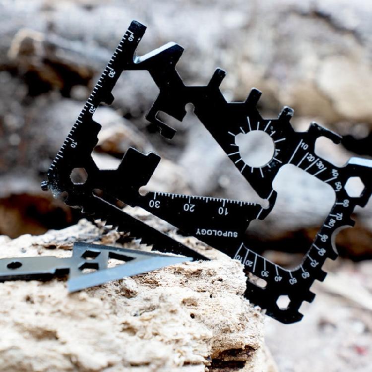 Многофункциональный набор для выживания 18 в 1 из нержавеющей стали, мультитул, карманный размер, инструмент-кредитная карта, простота использования