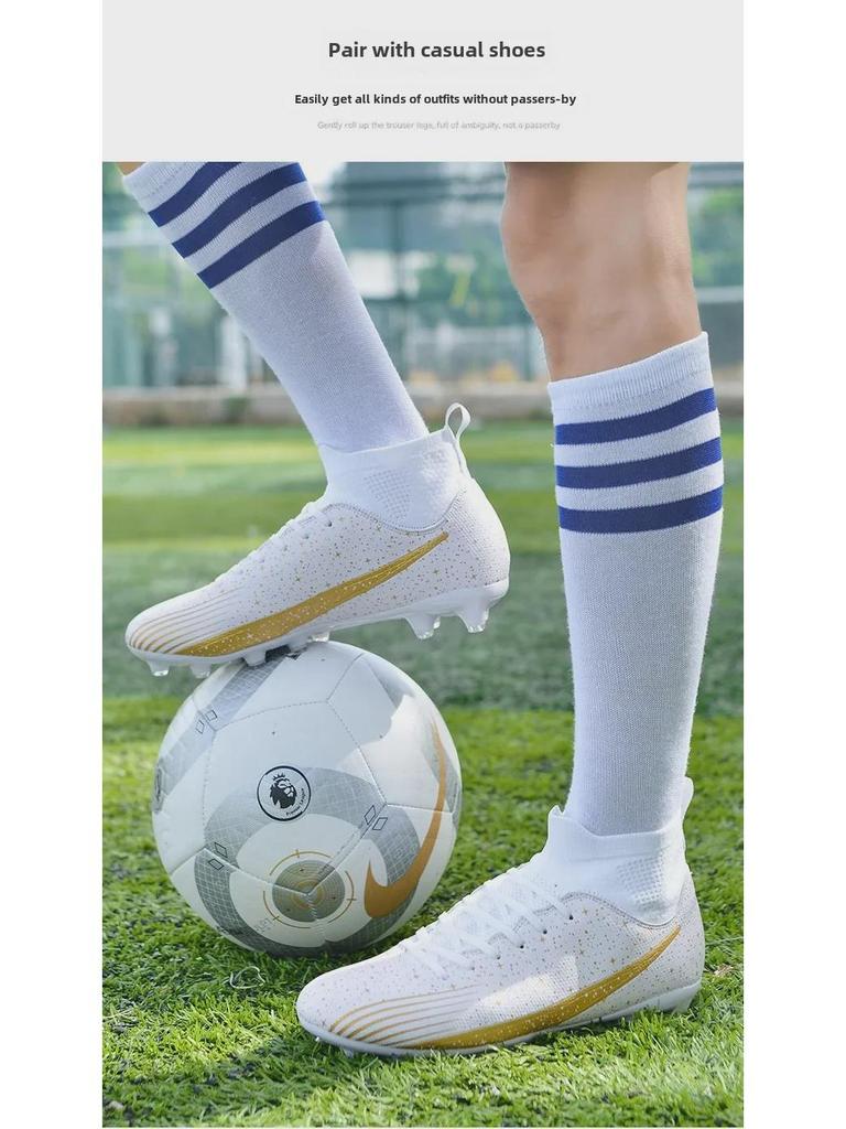 Футбольные бутсы унисекс для игры в искусственную траву для подростков и детей | AG Long Nails & TF Broken Nails | Идеально подходит для спортивных тренировок и соревнований