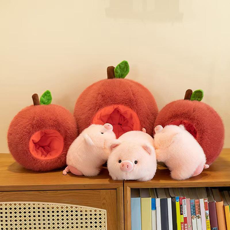 Модная плюшевая игрушка-кукла Свинка Apple, милая кукла-свинка, съемная кукла-подушка, кукла-подарок, кукла-захватчик