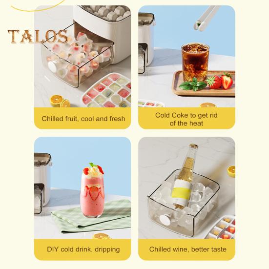 Форма для льда с крышкой для воды, фруктов, коктейлей. Креативная форма кубиков льда. Легко моется. Коробка для льда для виски, кофе.