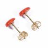 Mediterranean Coral Earrings, Gold Filled, Undyed