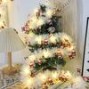LED Wool Strip Warm Light String Snowman Christmas Tree Holiday Warm Lights Party New Year Xmas Decoration Lights