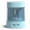 DELI Electric Pencil 3 Sharpening 5000 Long AA Large Clear Kids Gift 3 Sharpening Sharpener, Settings, Cuts, Life, Battery/USB Powered, Box, (Blue,