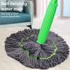 2-in-1 Dehydrated Mop with 360 Degree Rotation Ultrafine Microfiber Heads Upright Storage Wall Hanging Mop Floor Cleaner