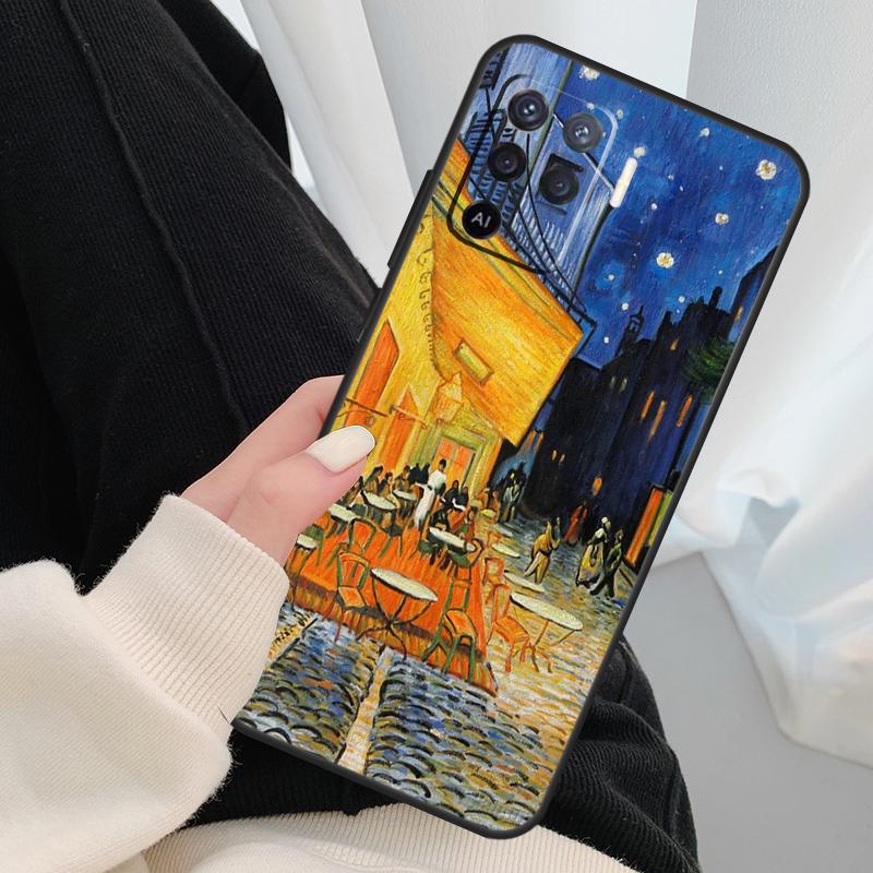 Чехол Звездная ночь Ван Гога Для Oppo A96 A76 A16 A60 A98 A58 A78 A18 A38 A80 A40 A77 A57 A17 A74 A54 A94 A15 A5 Pro