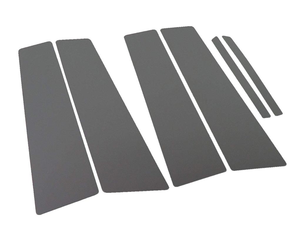 BRIGHTZ Mark X Серия 130 Ультра Зеркальные Черные Хромированные Накладки на Стойки для Козырьков 5027 (Набор из 6 предметов) (PIL-BLA-338)