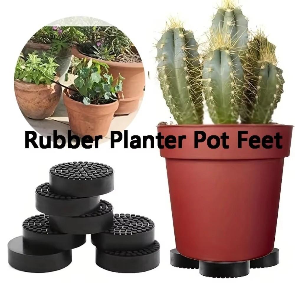 1/4Pcs Non-Slip Flower Pot Feet Risers Movable Flower Planter Stand  Home & Garden