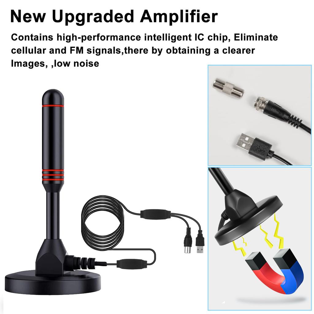 HDTV антенна с усилителем VHF/UHF DAB приемник 200 миль DVB-T DVB-T2 DAB Free View комнатная антенна для Smart TV 300см коаксиальный кабель