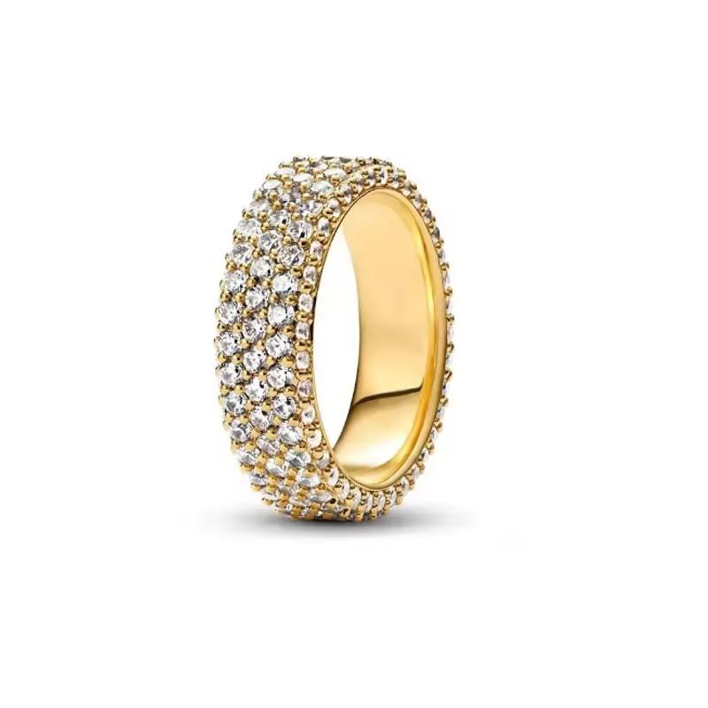 Exquisite 925 Sterling Silver Charming Rose Gold Series Daisy Ring Ladies' Classic Holiday Party Jewelry