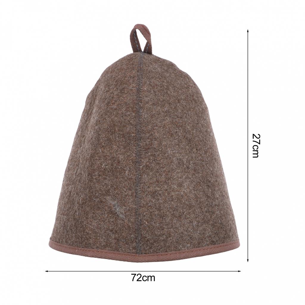 Soft and Comfortable Sauna Hat 3mm Thick Wool Felt Portable Shower Cap