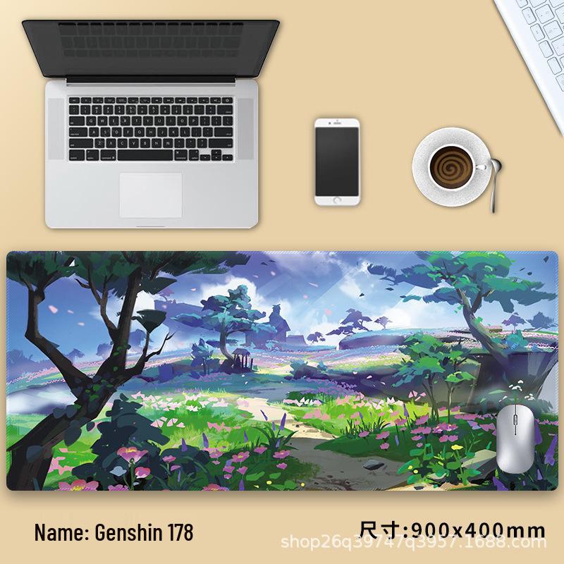 Очень большой коврик для мыши Genshin Impact Венти - Утолщенный аниме коврик для клавиатуры