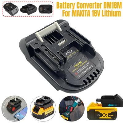 Адаптер для аккумулятора DM18M для инструментов Makita 18V Преобразователь для аккумулятора Dewalt 20V и аккумулятора Milwaukee M18 18V в аккумулятор Makita 18V