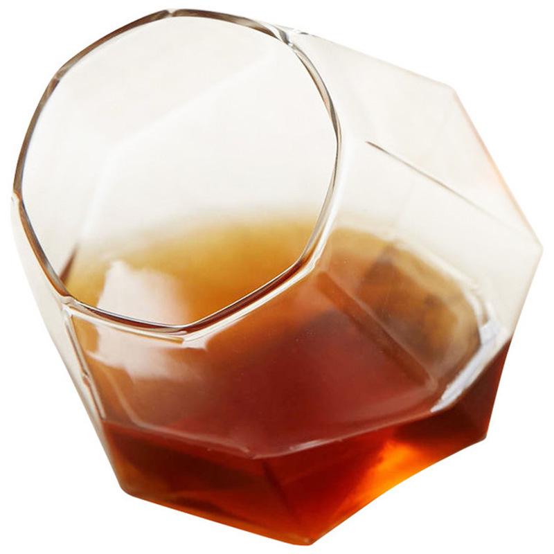 Creative Round Mouth Transparent Glass Whiskey Glass Bar Beer Glass