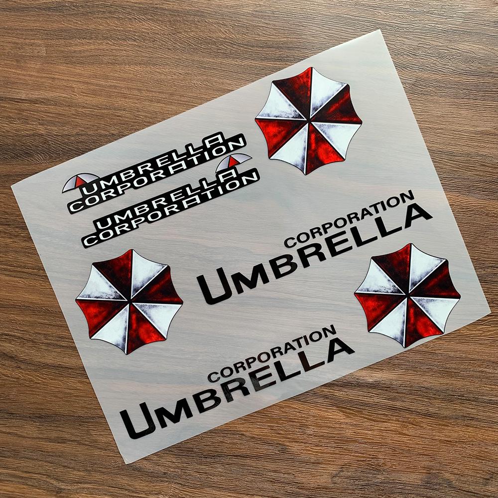 Наклейка на мотоцикл/машину Resident Evil Umbrella: Водонепроницаемая и прочная наклейка