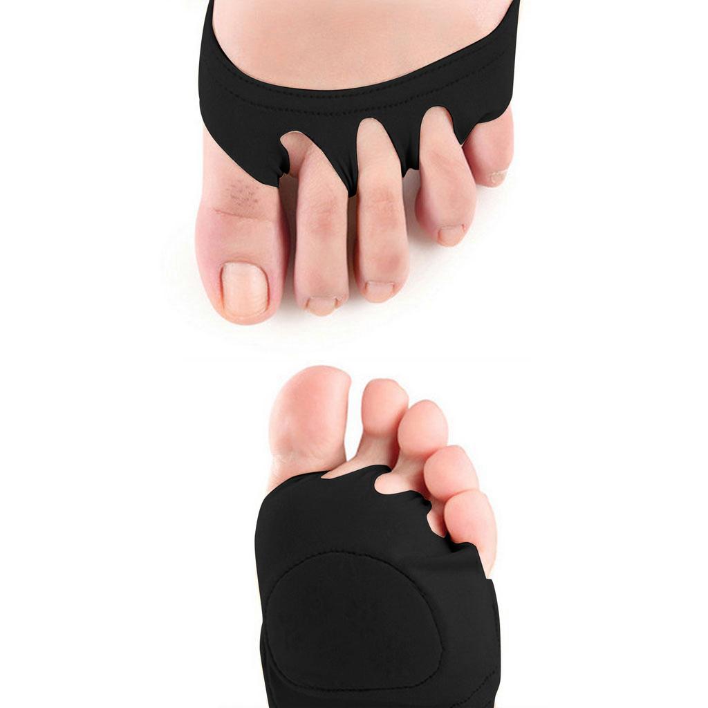 Носки на высоком каблуке в передней части стопы, носки с пятью пальцами, женские тонкие дышащие впитывающие пот носки, подушечки для передней части стопы