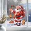 Christmas Cartoon Santa Claus Gingerbread Man Glass Window Sticker Xmas Decor Wall Stickers Merry Christmas Happy New Year