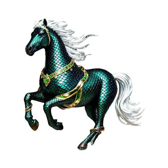 2D Плоская Лошадь Автомобильный Подвесной Орнамент Акриловая Лошадь Шарм для Зеркала Заднего Вида Праздничные Зимние Подвесные Аксессуары для Рождественской Елки Автомобильный Интерьер Стена Окно