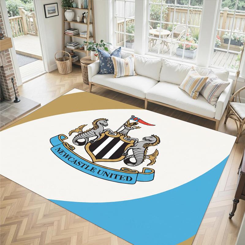 Футбольный дизайн Newcastle United Хрустальный бархатный ковер Уютный Не?Нескользящий ковер с принтом для спальни, гостиной, прихожей
