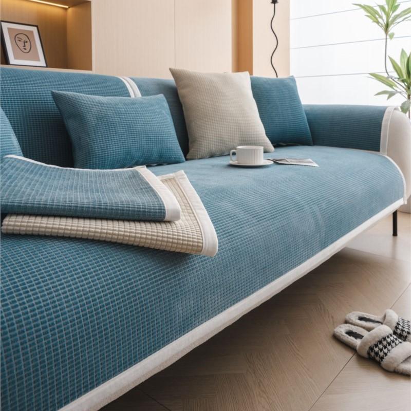 Autumn Winter Home Non-slip Living Room Sofa Cushion Couch Sofa Covers Mat Chenille Slipcover Corn Corduroy Funda Sofa Mats