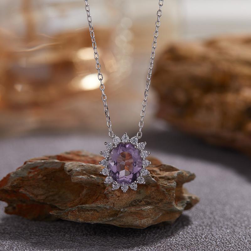 Серьги S925 Стерлинговое Серебро С Натуральным Топазом Аметистом Гранатом Цвет Сокровище Браслет Женские