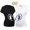 Tops T-shirt Women Maternity Short Sleeve Cartoon Print Pregnancy Clothes QH