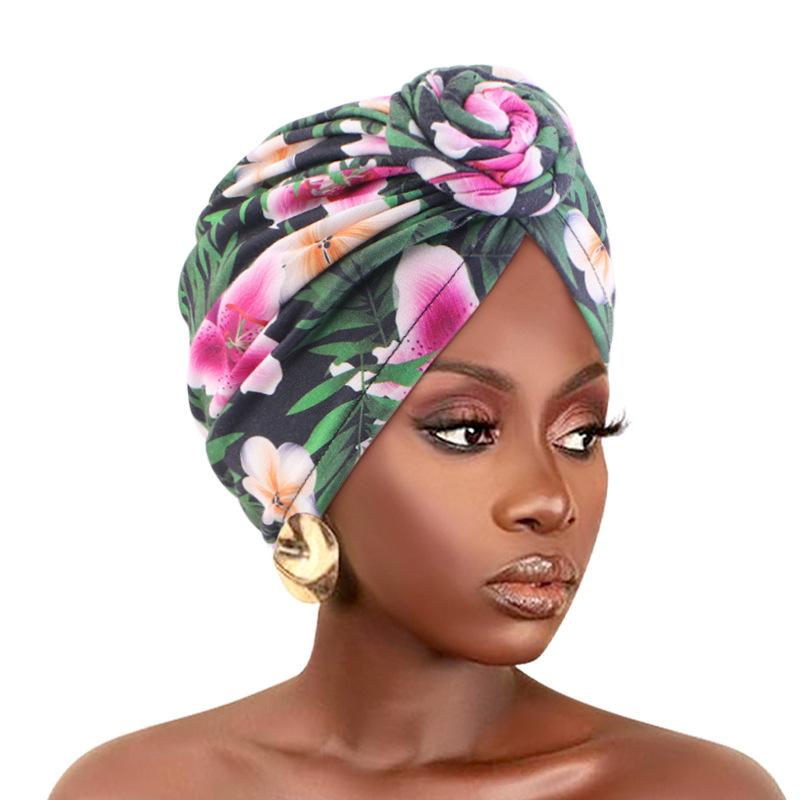 Европейская и американская этническая шапка-платок с цветком в виде диска ветра, эластичная индийская шапка с принтом, шапочка для химиотерапии Tjm-342B