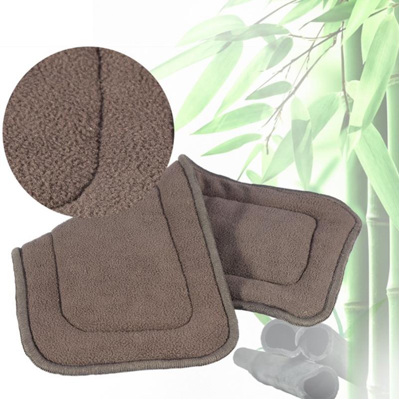 Моющиеся подгузники для взрослых, 5 слоев бамбуковой угольной ткани, вкладыш для подгузников, вкладыш