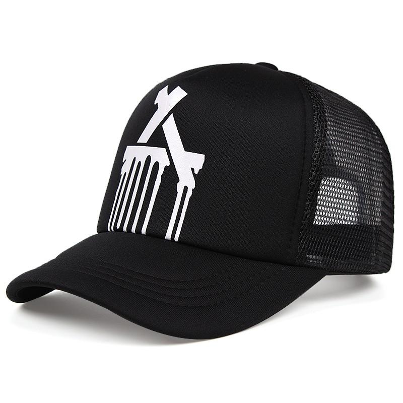 Fashion Breathable Net Hat Letter Baseball Hat Men Women Adjustable Hip Hop Snapback Caps Adult Unisex Sunshade Cowboy Hat