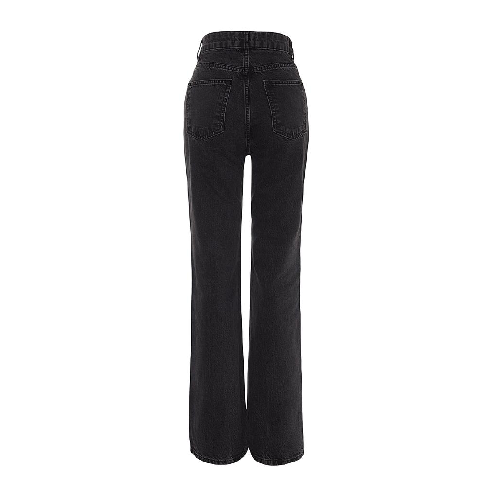 Синие винтажные широкие джинсы с высокой талией с эффектом выцветания Twoaw24je00089