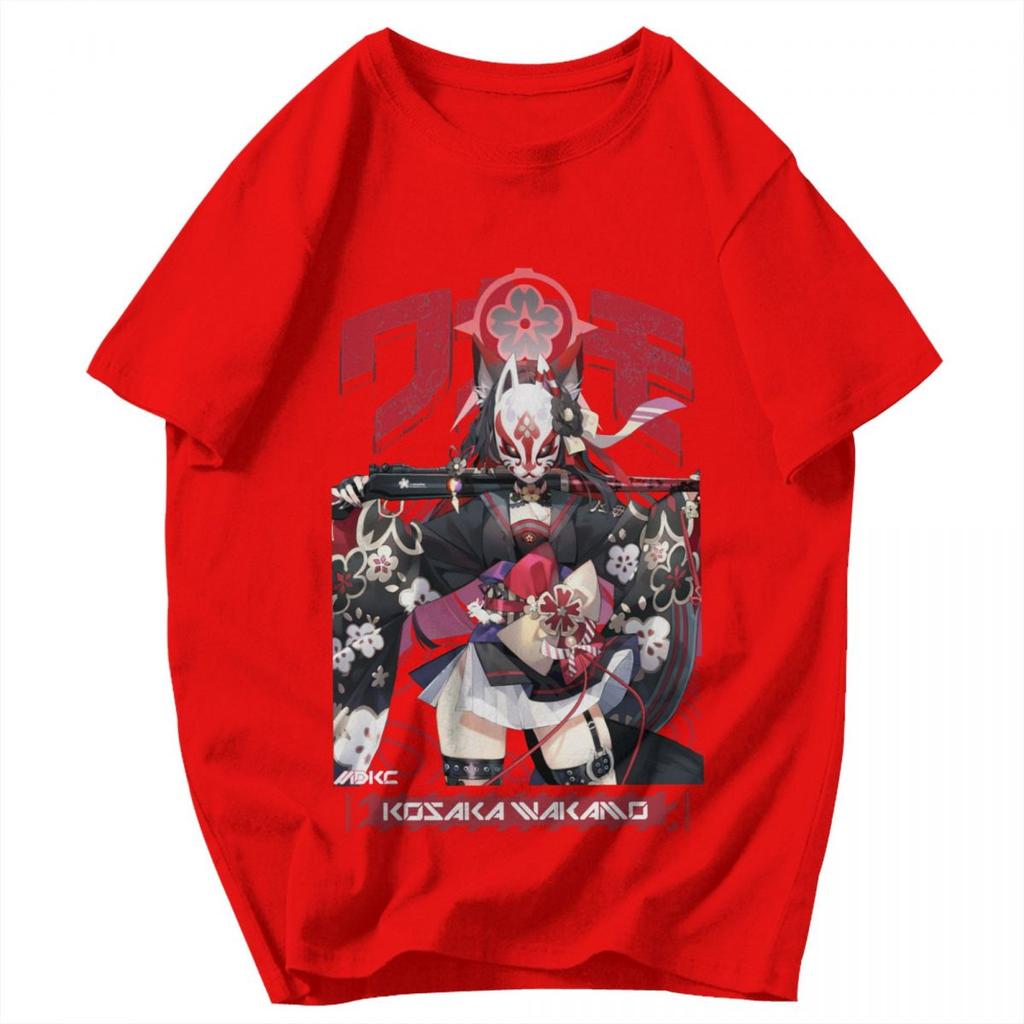 Мужская футболка Blue Archive Wakamo Японское аниме Идея Y2K Графическая с коротким рукавом Унисекс Топы Футболки