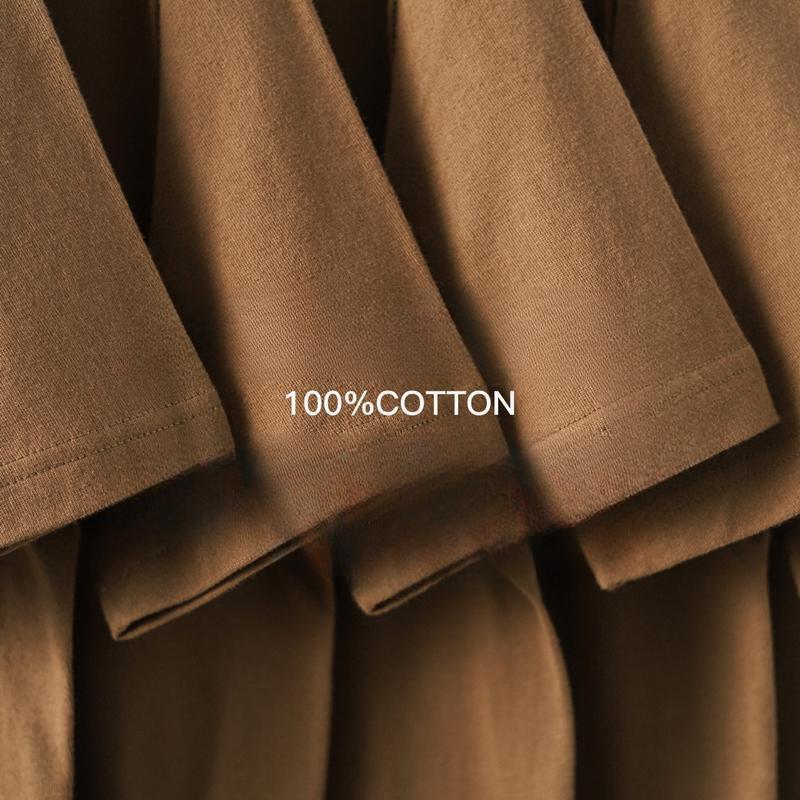 Футболка с короткими рукавами из плотного хлопка, мужская свободная однотонная нижняя рубашка, летняя футболка для мужчин и женщин