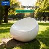 Outdoor Fiberglass Lounge Bench & Table Set