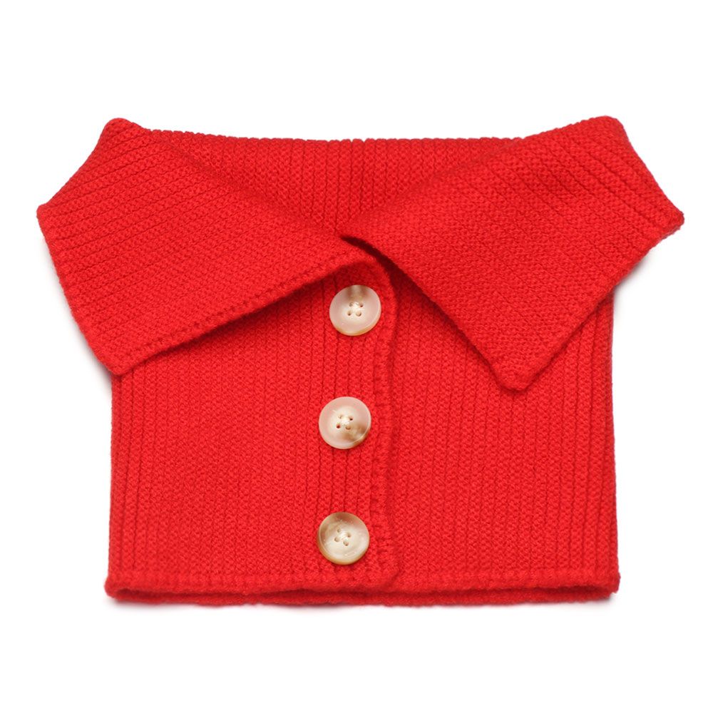 Женский ветрозащитный теплый шарф с пуговицами, защита шеи, водолазка, вязаный искусственный воротник