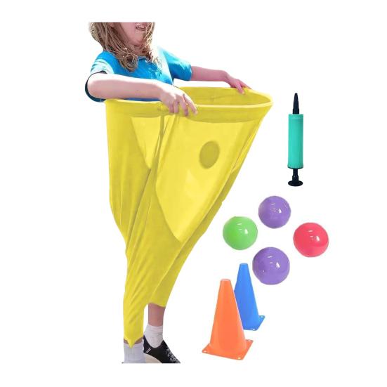 Игры во дворе с трусами бабушки Наборы гигантских уличных игр с 4 прыгучими мячами 2 конусами-маркерами Многосценовые уличные игрушки для семейных встреч, тимбилдинга