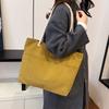 Bag Large Capacity Women's Korean Version One-shoulder Fashion Casual Retro Art Corduroy Women's Bag Simple Women's Bag Tote Bag