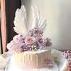 1pcs Angel Wing Cake Topper Decoration For Mother's Day Anniversary Birthday Party Wedding Baby Shower Birthday Party Favors