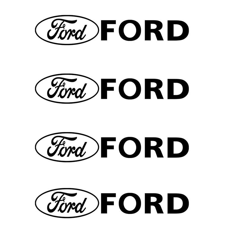 4pcs PVC Car Emblem Stickers Body Trunk Badge Decoration Decals Accessories For Ford Mustang Focus Fiesta Shelby GT350 Kuga Edge APR1