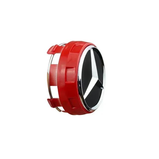 4pcs 75mm Black Red Raised Car Styling Wheel Center Cap For Mercedes Benz AMG A0004000900 CI1 F59
