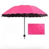 Солнцезащитный утолщенный черный клеевой зонт от солнца для использования как в солнечную, так и в дождливую погоду. Летний складной зонт, устойчивый к ультрафиолетовому излучению.