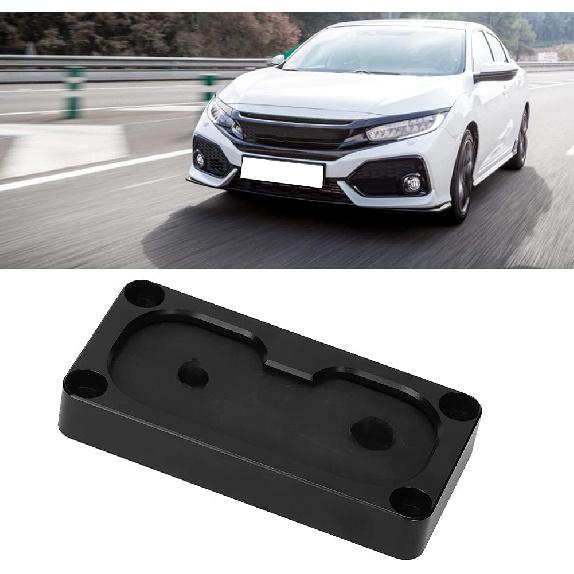 Acouto Billet Firewall Shifter Cable Grommet for Integra Black Billet Firewall Shifter Box Base Plate Mount Kit with K-Series Swap