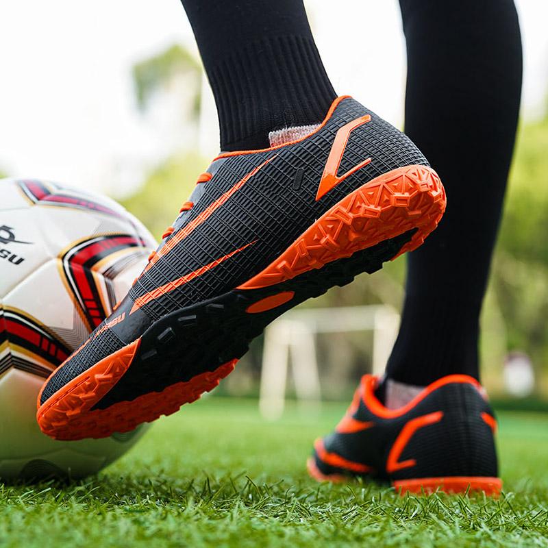 Мужские футбольные бутсы до щиколотки для футзала и футбола, дышащие шипованные футбольные бутсы, кроссовки для тренировок на открытом воздухе, подростковые футбольные бутсы