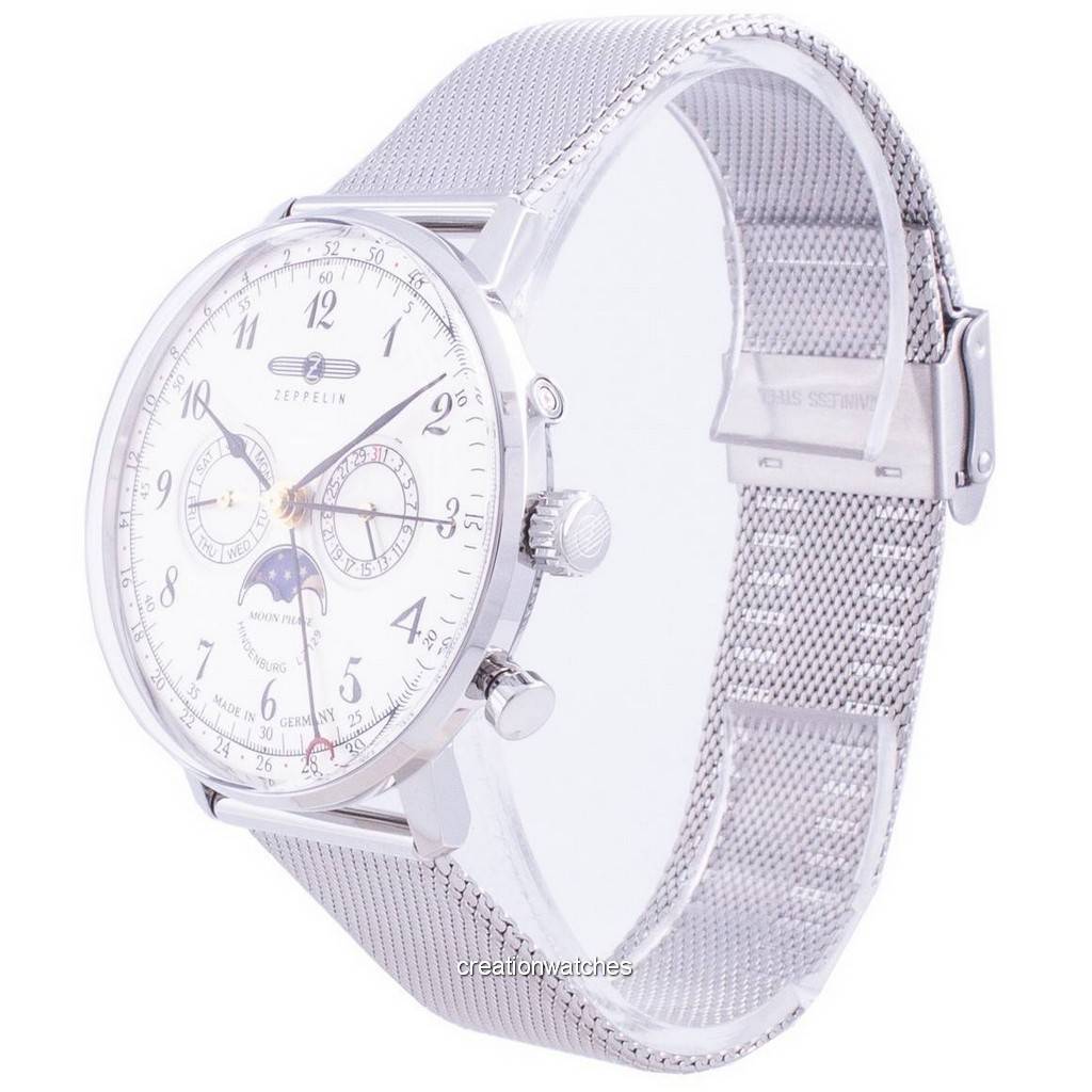 ZEPPELIN Hindenburg LZ129 7036M-1 7036M1 Кварцевые мужские часы с фазой Луны