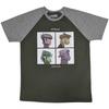 Gorillaz Unisex Adult Demon Days Cotton Raglan T-Shirt