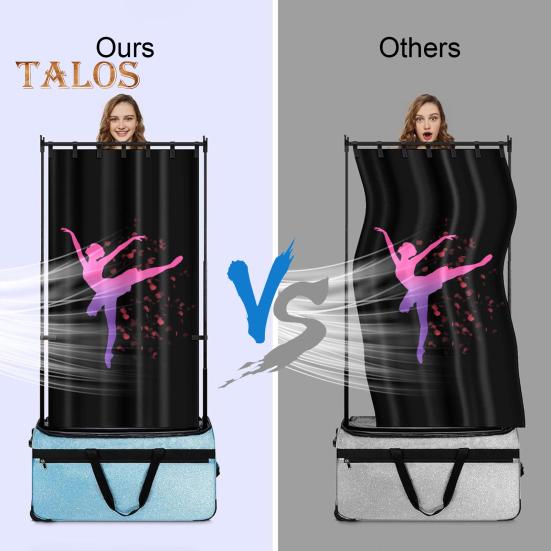 Занавеска для переодевания для танцевального чемодана с сумкой и полкой, быстросъемная ткань Оксфорд, сценический экран для переодевания для тренировок и соревнований, аксессуары