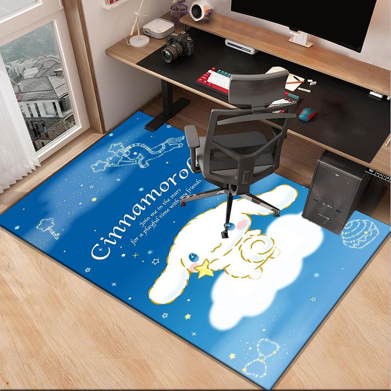 Happy whitw dog Day Office Rug Chair Mat, Game Carpet, Suitable for Front Door, Bedroom, Living Room, Desk, Holiday Gift