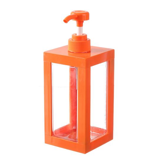 Pressed Lotion Bottles Square Shower Gel Dispensing Bottles Soapshower Gel Empty Storage Bottle for Bathroom