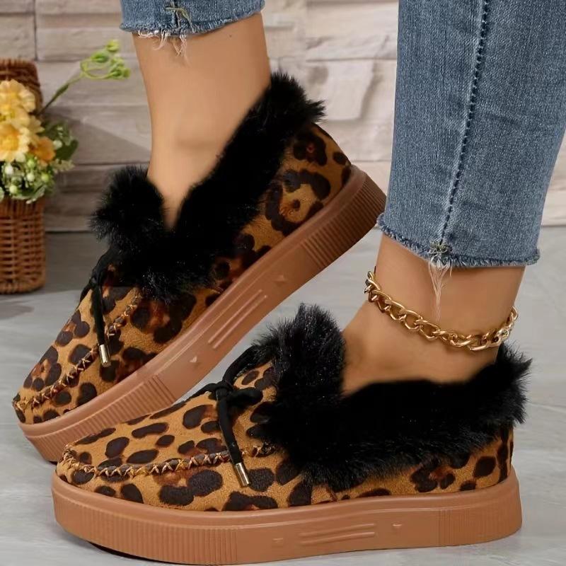 Winter Warm Cotton Slippers Female Thick Faux Fur Plus Size Velvet Men's Indoor Home Slippers Warm Couple Shoes Woman Snow Boots