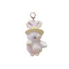 Jinnew Floral Pattern Plush Keychain With Bunny And Hat For Cute Gift Decor