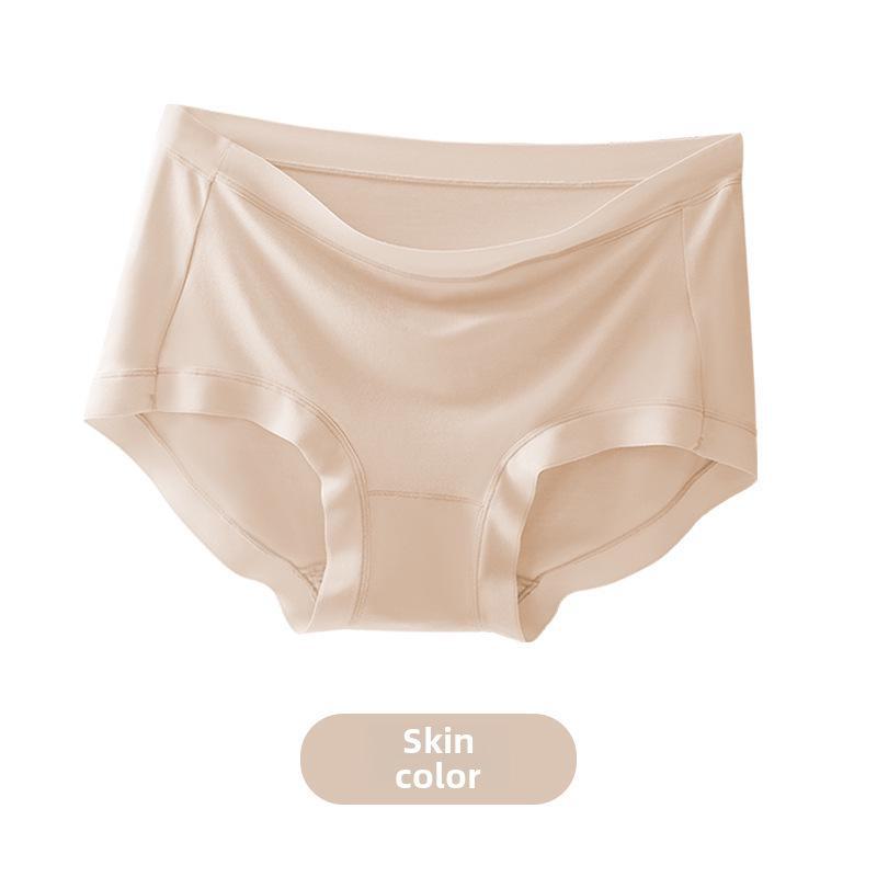 Women's Breathable Seamless Mid-Waist Cotton Modal Underwear with Antibacterial Crotch